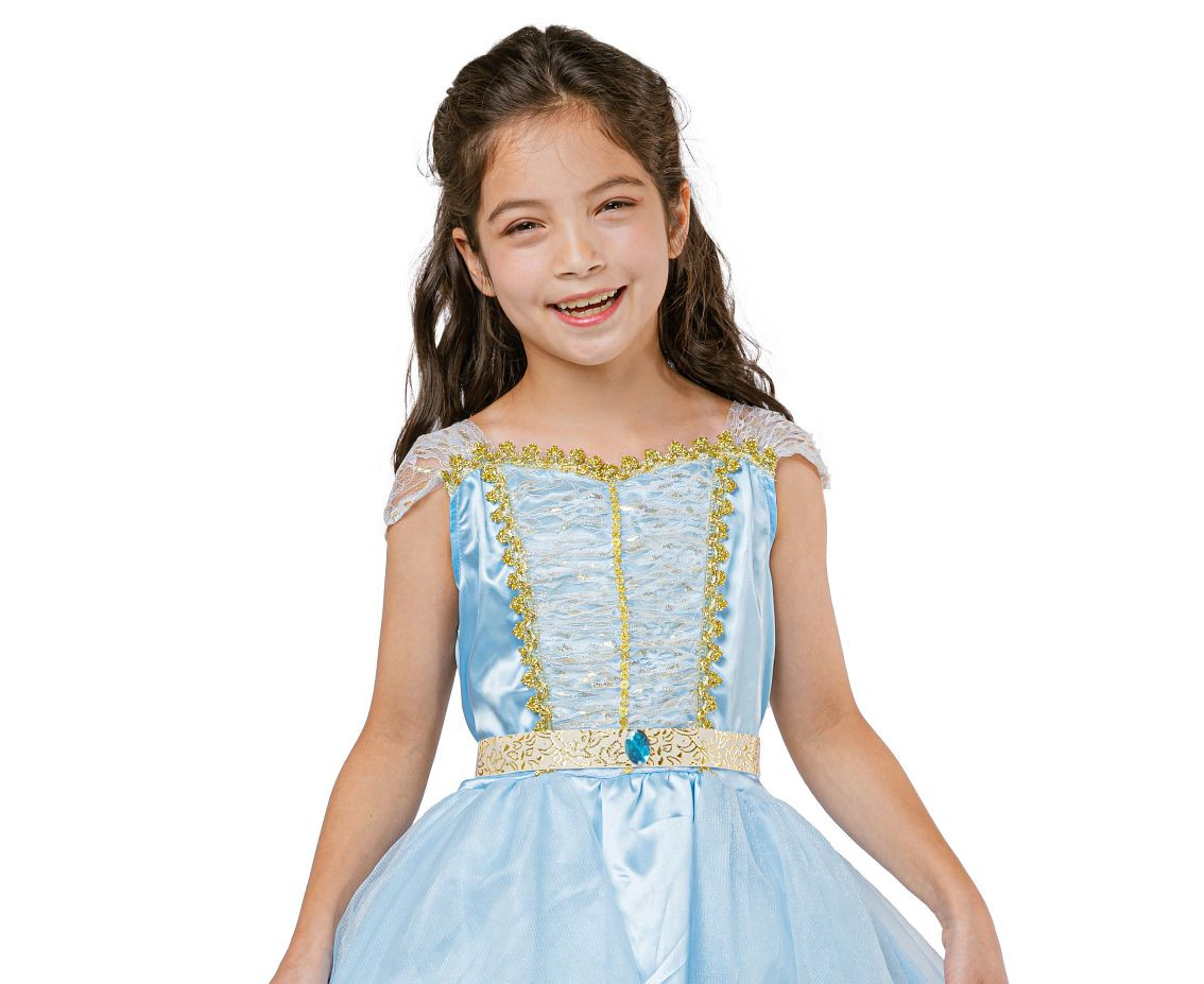Role play-set for kids Blue Princess (dress, belt), size 110/120 cm